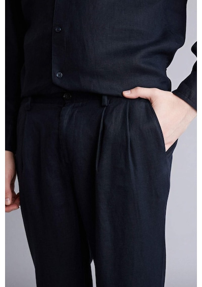 Defacto Relax Fıt Duble Paça Keten Pantolon C1826ax26smnv146 Lacivert-nv146 Defacto Relax Fıt Duble Paça Keten Pantolon C1826ax26smnv146 Lacivert-nv146