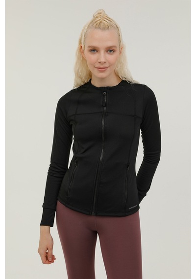 Lumberjack W-SN112 KALINA FULL ZIP T Siyah Kadın Eşofman Üstü