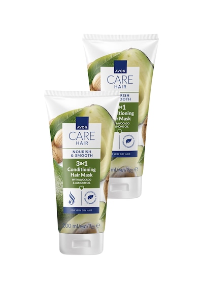 Care Avokado Ve Badem Yağı İçeren 3 U 1 Arada Saç Maskesi 200ml İkili Paket