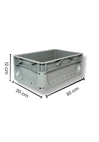 Alpbx 1.kalite Gri Plastik Kutu & Kasa 30x20x12 Cm - 5 Litre