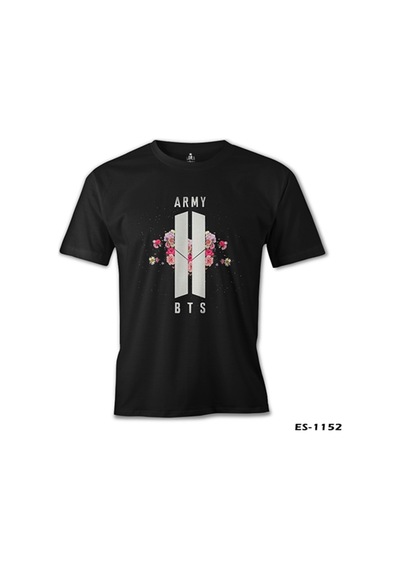 Bts - Logo Hit Siyah Erkek Tshirt