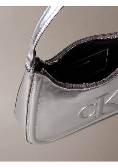 Calvin Klein Bold Ck Metalik Omuz Kadın Metalik Gri Çapraz Çanta Lv04f3332g-3jh Metalik Gri