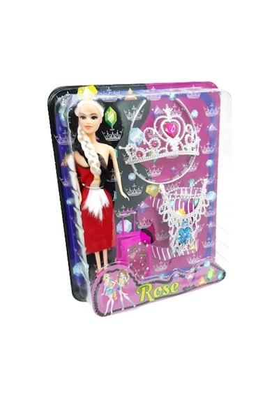 Oyuncak Rose Bebek Aksesuarlı Mücevherli Bebek Seti Evcilik Oyun