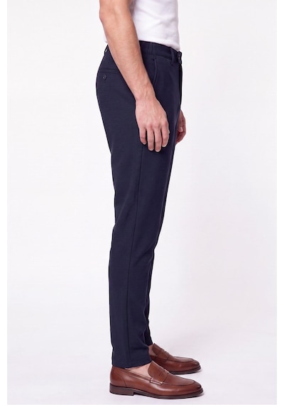 Comfort Fit Gofre Kumaş Esnek Pamuk Lacivert Jogger Pantolon P 1224