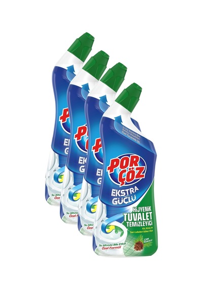 Porçöz Hijyenik Tuvalet Temizleyici Jel 4 x 750 ML