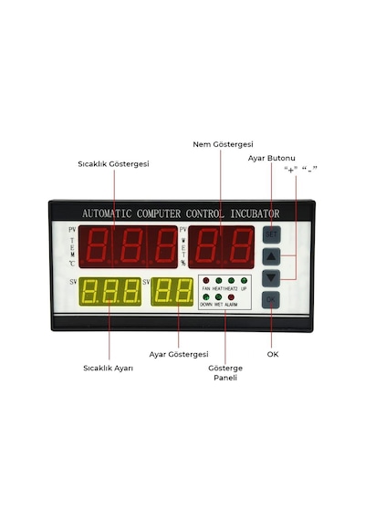 Xm-18 Ac 220v Dijital Nem Ve Sıcaklık Kontrol Cihazı Otomatik Kuluçka İnkübatör Termostat 220v