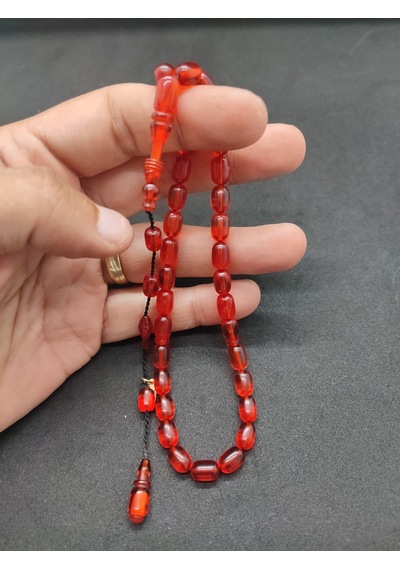 Başka Yerde Yok Furkan Gül Usta Eseri Halkalı İmame El Boy Yemen Zar Kehribar Sertifikalı 8329