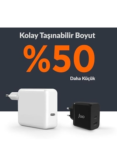 65w Gan Usb-c + Usb-a Şarj Aleti & İpad & & Notebook Uyumlu Pd Hızlı Şarj Cihazı