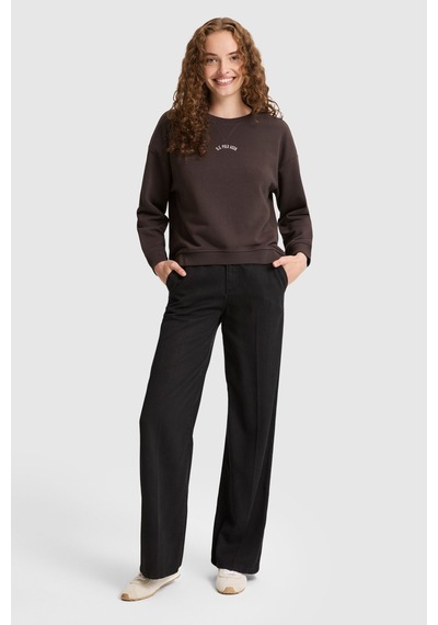 U.S. Polo Assn. Kadın Koyu Kahverengi Sweatshirt 50328959-vr084