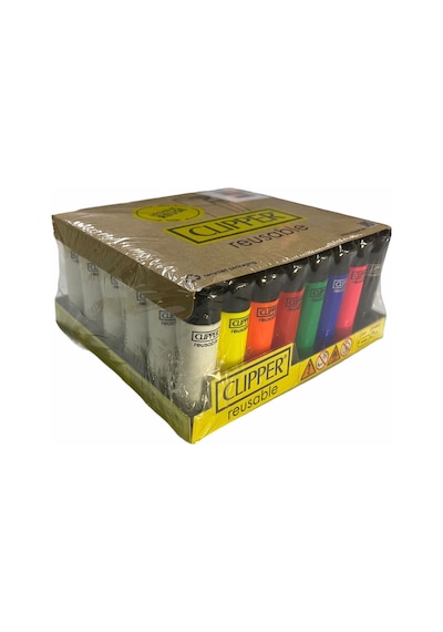 Clipper Pocket 8 Renk Taşlı Çakmak 48 Adet 7676
