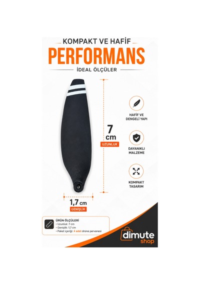 Drone Pervanesi 4 Adet Yedek Kanat Seti 7 X 1,7 Cm - 903933178