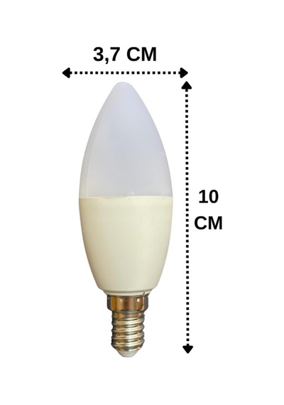 9w 70w Beyaz Işık 6500k E14 Led Mum Ampul, 2 Adet Diğer