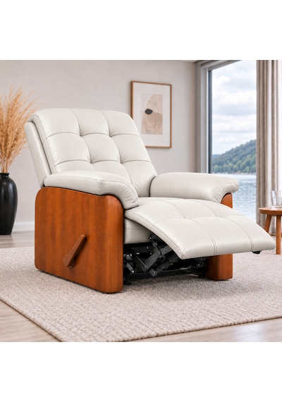 Smarto Relax Ceviz Ahşap Yan Panelli Gerçek Deri Manuel Mekanizmalı Yatar Ayak Uzatmalı Ergonomik Tv Koltuğu Baba Koltuğu Kahverengi Smarto Relax Ceviz Ahşap Yan Panelli Gerçek Deri Manuel Mekanizmalı Yatar Ayak Uzatmalı Ergonomik Tv Koltuğu Baba Koltuğu Kahverengi