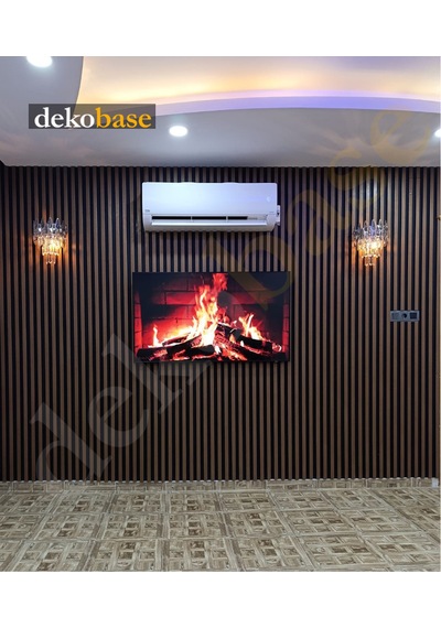 Ceviz 40x270cm Yeni Nesil Akustik Ahşap Duvar Paneli