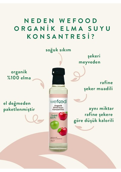 Organik Elma Suyu Konsantresi 340ml 0.75 LT - 2.5 LT - 12 KG