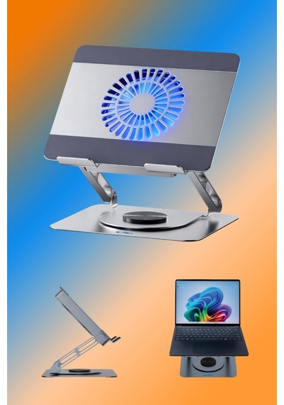 Alumacool Sessiz, Turbo Güçlü Alüminyum Laptop Soğutucu Stand