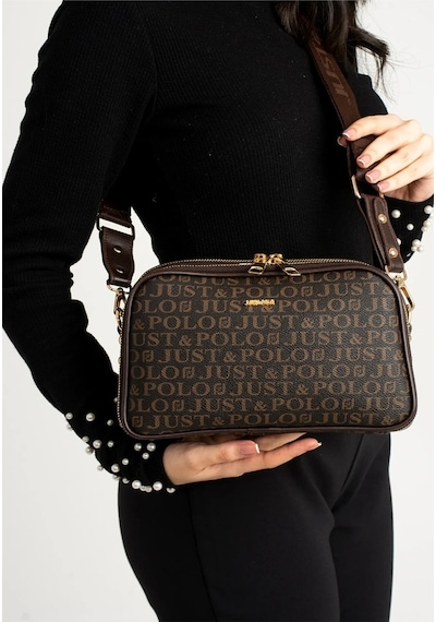Just Polo Kadın Yeni Sezon Baskılı Omuz Çantası 232053mh Kahverengi 31314238