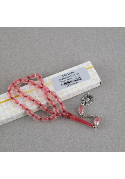 Kedigözü Alpaka Püsküllü Beyzi Kesim 7x11mm Tesbih- Kırmızı