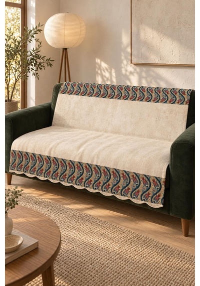 Çok Amaçlı Kadife Koltuk Örtüsü Kaymaz Süngerli 165x215 Cm Modern Bohem Çekyat Şalı Piknik Masa Örtüsü Alk18 Renkli