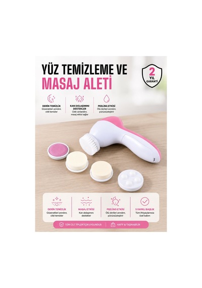 Uzun Pil Ömrü Ve Etkili Sonuçlar Sunan 5 Fonksiyonlu Cilt Bakım Cihazı - Hs08378949-2280 Renkli