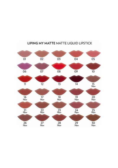 Liping My Matte Likit Ruj No: 10 - Suya Dayanıklı Ultra Mat Ruj Belirtilmemiş