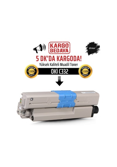 Oki C332 Siyah Uyumlu Toner /NP/46508735/C332dn/C332dnw/MC363/MC