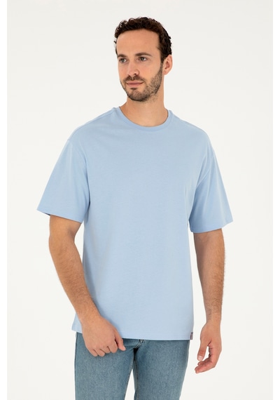 U.S. Polo Assn. Erkek Comfort Fit Bisiklet Yaka Açık Mavi Tişört 50294216-VR003 U.S. Polo Assn. Erkek Comfort Fit Bisiklet Yaka Açık Mavi Tişört 50294216-VR003