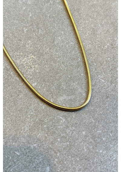 İtalyan Roma Tasarım Gold Altın Renk 316l Paslanmaz Çelik 50cm Kolye Altın