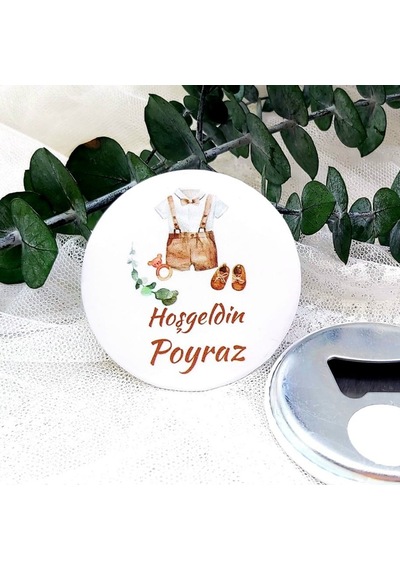 Elbise Desenli Erkek Bebek Metal Yenidoğan Açacak Magnet 15 Adet
