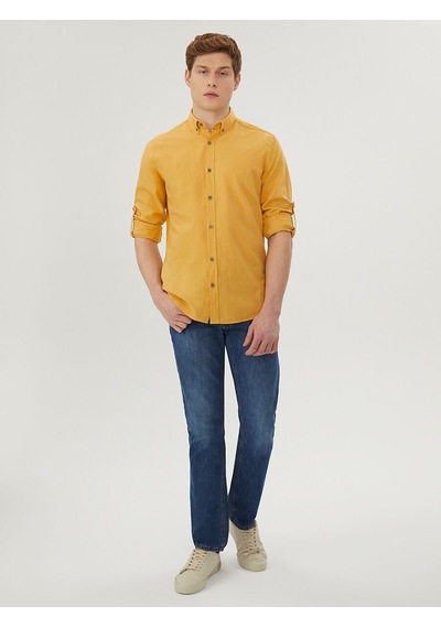LOFT Regular Fit Erkek Gömlek U.kol Lf2027896 Q1.v1 Sarı