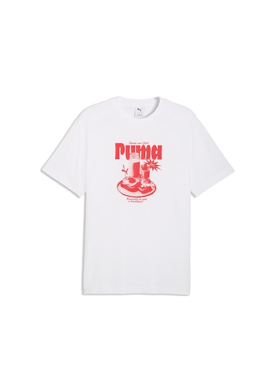 Puma Graphıc Breakfast Erkek Geniş Kesim Tişört 634432 02 Beyaz