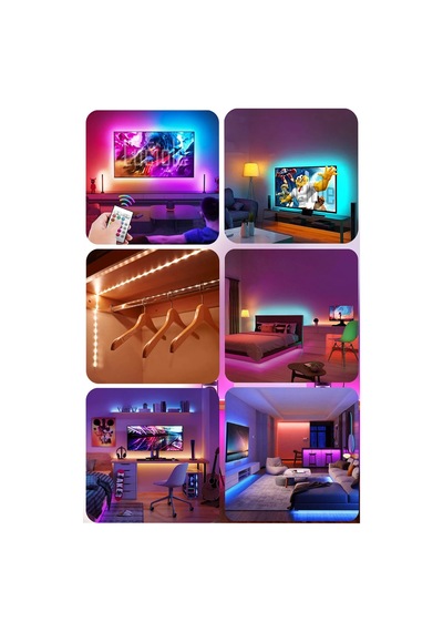 Onerous 3 M Rgb Led Led Işık, 16 Renk Çok Renkli