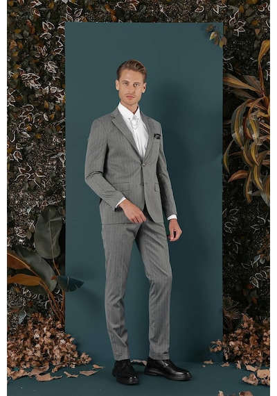 Efor C 652 Slim Fit Gri Spor Ceket Gri