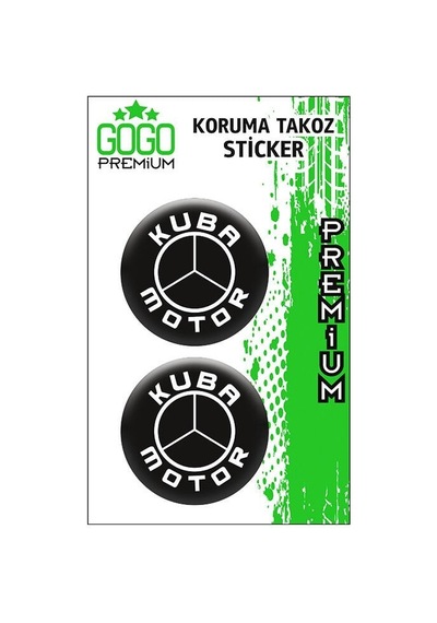 Gogo Koruma Takozu 2'li Damla Sticker 4x4 Beyaz - Kuba