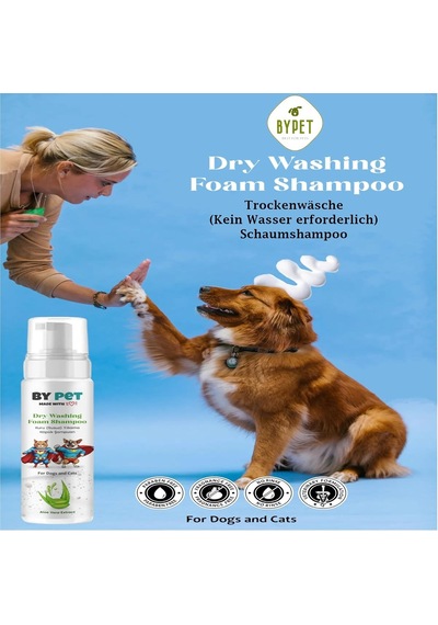 Tr Aloe Vera İçerikli Kedi Ve Köpek Kuru Yıkama Bakım Şampuanı Tüy Deri Bakım Köpüğü 200 Ml
