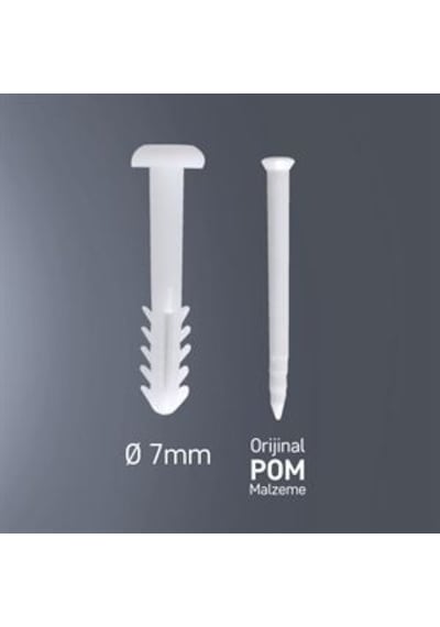 Çivili Korniş Dübeli 7 Mm 500 Adet