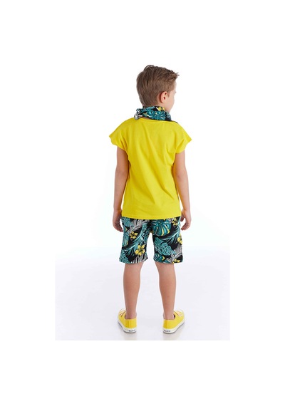 Hawaii Erkek Çocuk T-shirt Şort Bandana Takım