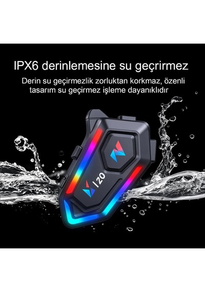 Ipx6 Su Geçirmez 5.3 Motosiklet İnterkom: 1000mah Batarya İle Uzun Yolculuklar
