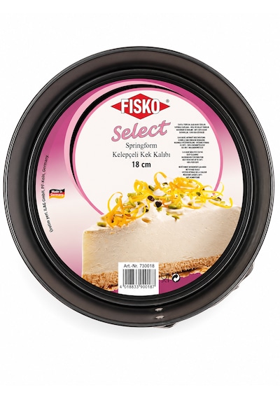 Fisko Yuvarlak Kelepçeli Kek Kalıbı 18 Cm Siyah