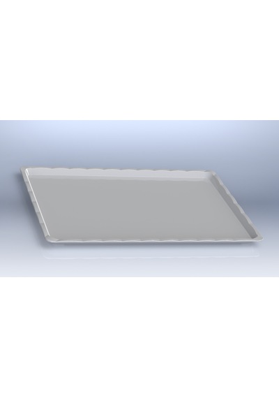 Tepsi Kırılmaz Şeffaf No:3 22x32x1 Cm Metalik