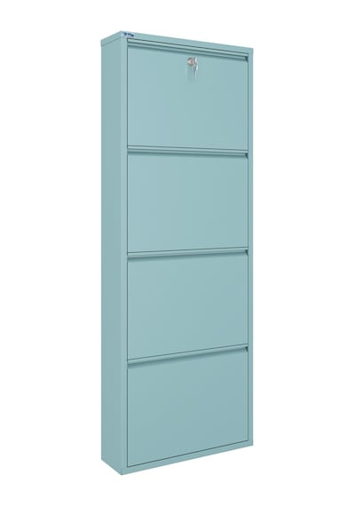 Ceha Kilitli 4'lü Metal Ayakkabılık - Okyanus Mavisi/ocean K.AYK-4/M5617/KL Mavi