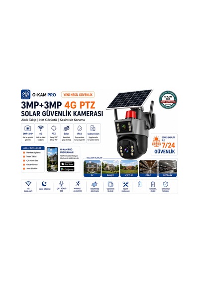 O-kam 4g Güneş Enerjili Okam-8215 Ptz Kamera Siyah - 913950669 O-kam 4g Güneş Enerjili Okam-8215 Ptz Kamera Siyah - 913950669