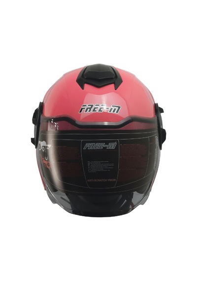 Free M Double Güneş Vizörlü Sertifikalı Abs Material Yarım Kask Pembe