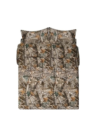Realtree Edge Kamuflaj Yorgan Seti İkiz Boy - 2 Parça Yatak Seti - Orman Ormanı Kabin Köşkü - Doğa Ağacı Yaprak Diğer