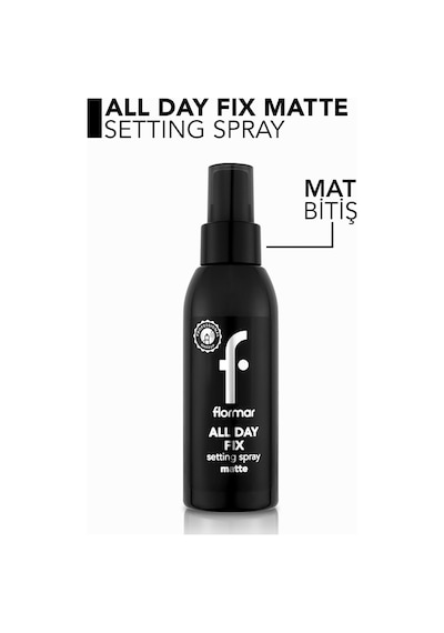 Flormar Mat Bitişli Makyaj Sabitleyici Sprey - All Day Fix Setting Spray 125 ML- 000 - 8682536023092