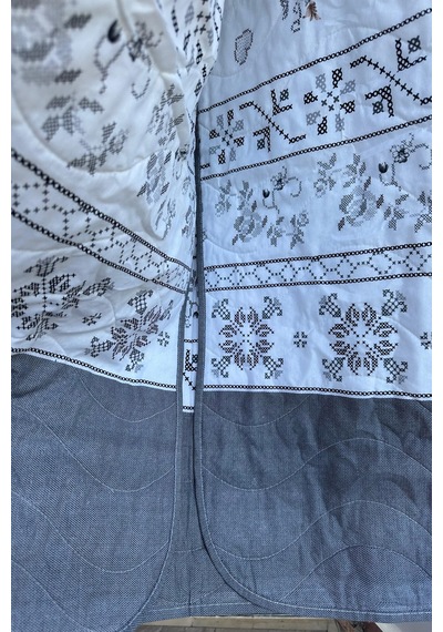 Sofline Çift Kişilik Çok Amaçlı Pike, Yazlık Pike, Desenli Pike, Yatak Örtüsü Pike 195x220cm Gri