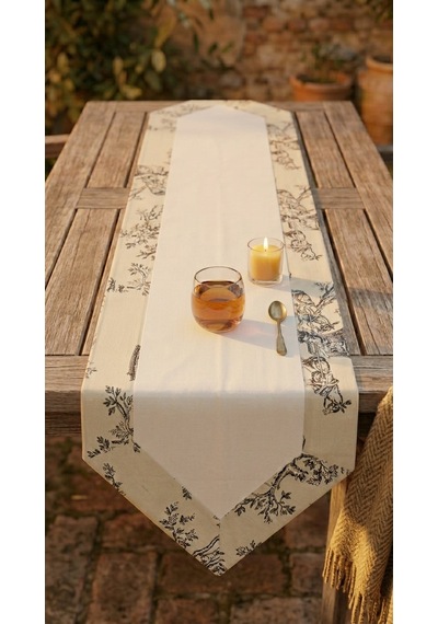 Toilea Charcoal Panel Runner Çok Renkli