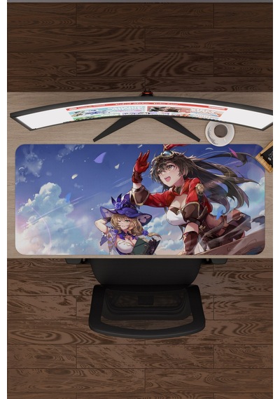 Amber Genshin Impact Anime Gacha V5 - 90x40 Xxl Gaming Mouse Pad Fare Altlığı