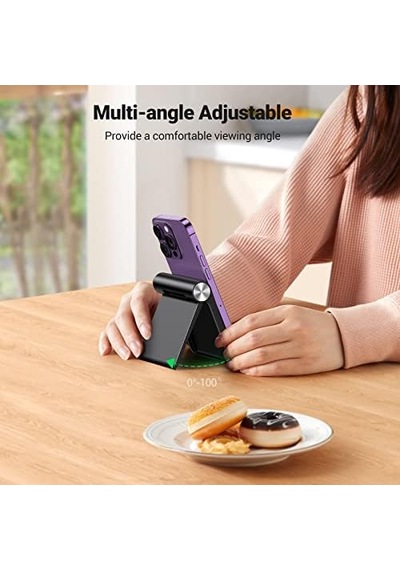 Çok Açılı Masaüstü Telefon Standı Siyah