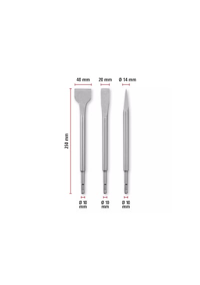 Einhell SDS PLUS keski murç seti 3 parça 250 mm - 49247200